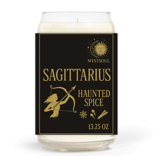 Sagittarius Haunted Spice Candle - 13.75oz Luxury Astrology Candle | MystSoul
